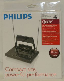 Philips SDV2210 Compact Indoor HDTV VHF UHF FM Radio High Definition