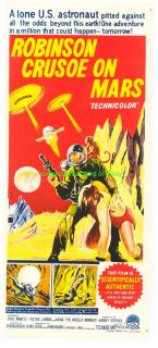 Robinson Crusoe on Mars Movie Poster 1964 Australian Daybill Stone