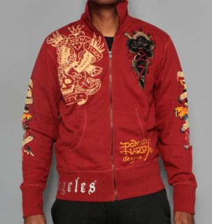 New Mens Ed Hardy by Christian Audigier Tiger Track Jacket S