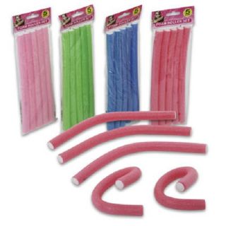 inch SPIRAL hair FOAM CURLER roller SET 20 pieces ASSORTED colors