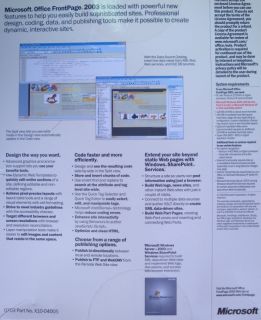 Microsoft Office Frontpage 2003 Web Design 392 02321 Full Box