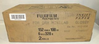 Fujifilm Inkjet Photo Paper for Dry Minilab Glossy 6 x 328 Box of 2