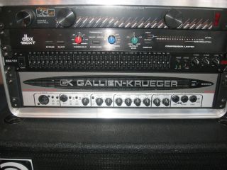 Gallien Krueger 400RB MarkIV Bass Amp Head with Rack and other gear