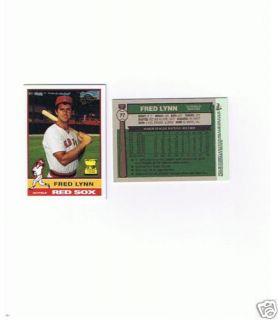 Fred Lynn 10 Card Lot 2003 Topps Fan Favorite 77 Boston Red Sox