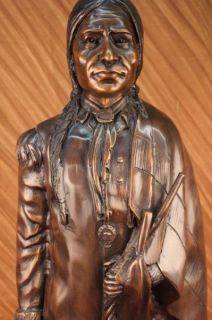  Sitting Bull Bronze Sculpture by Fraser Animal Statue Figurine