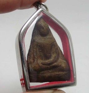  THAI ANCIENT ANTIQUE BUDDHA REAL LUCKY LOVE WIN GAMBLE AMULET PENDANT