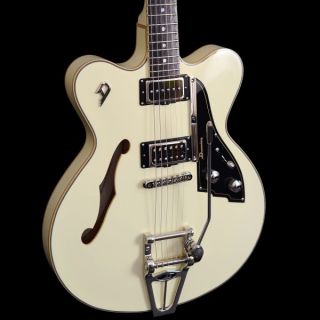 Duesenberg Fullerton CC Aged White Hollowbody Guitar with Deluxe Case