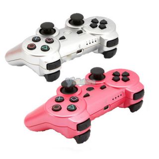 Wireless Bluetooth Shock Game Controller for Sony PlayStation 3 Pink