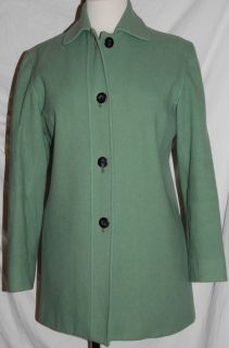Ann Freedberg USA Made Wool Cashmere Blazer Jacket Fully Lined Green