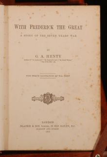 1898 Frederick Great War G A Henty First Ed Illus