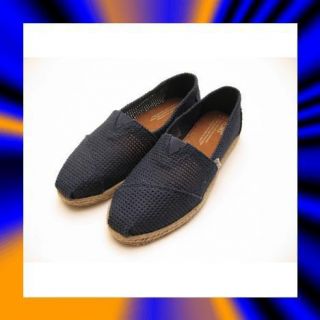 Mens Toms Perforated Canvas Navy Freetown
