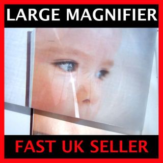 Fresnel Page Magnifier Large Magnifying Sheet Glass