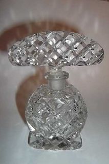 VTG ACID ETCH CZECHOSLOVAKIA Crystal Glass ANTIQUE CZECH PERFUME