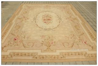 8X10 Woven Aubusson Area Rug   ANTIQUE FRENCH PASTEL Wool Handmade