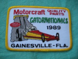   Motorcraft Gatornationals NHRA Gainesville FL 1989 Drag Racing Patch