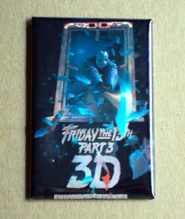 Friday the 13th Part 3 FRIDGE MAGNET movie poster jason halloween