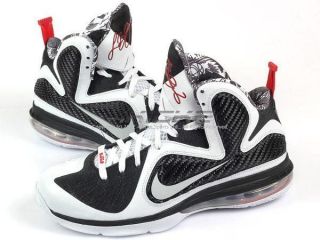 Nike Lebron 9 IX White White Black Sport Red 2012 LBJ9 Basketball