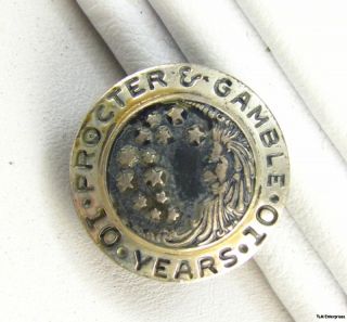 Procter Gamble Company Service 10 Year Silver Pin