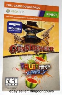  Game Code / Token for Kinect and Fruit Ninja Game Code / Token for