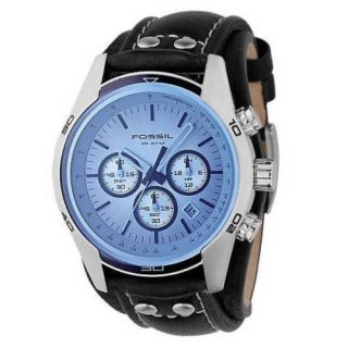 Fossil Gents Silver Chronograph Dial Strap Watch CH2564