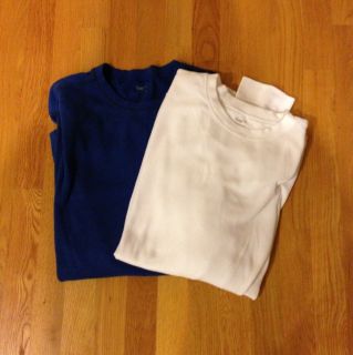 Mens Gap Long Sleeve Thermal XL Lot Of Two White Royal Blue