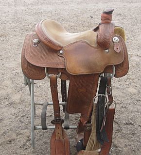 Handmade Gary Lynn Johnson 14 5 Calf Roping Saddle