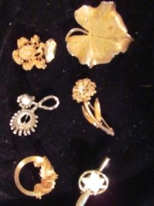 Junk Drawer 78 Vintage Now Jewelry Metal Ladies Pins lbs Repair