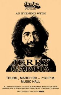 Jerry Garcia / Grateful Dead 1977 Concert Poster