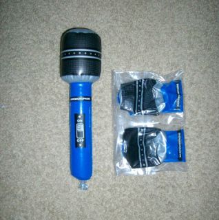 Two 10 Blue Inflatable Microphones Fun Toys