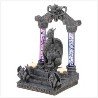  dragon temple statue w gargoyles brand new a winged dragon sits atop