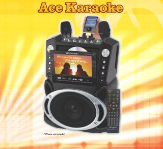 Karaoke USA GF829 Portable DVD CD G  G Karaoke System with 7 Screen