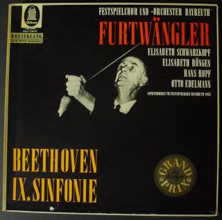 Furtwangler Beethoven Symphony 9 Bayreuth Festival Odeon Walp 1286 7