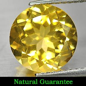 63 Ct Round Shape Natural Yellow Citrine Gemstone Brazil