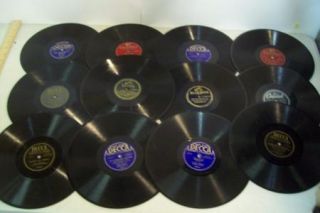 12 Vintage 78 RPM Records Ink Spots Woody Herman Bing Tommy Dorsey
