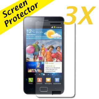 3x clear screen protector samsung galaxy s2 ii i9100