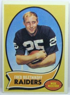 1970 Topps Oakland Raiders HOF Fred Biletnikoff 85