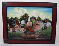 GALENA, IL Original Folk Art Painting City Scene Landscape Primitive