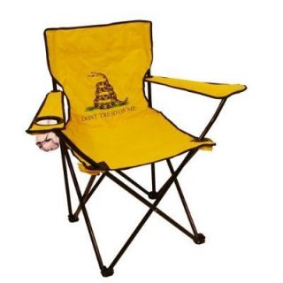 GADSDEN YELLOW DONT TREAD ON ME FOLDING BEACH CHAIR CUP HOLDER CARRY