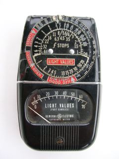 General Electric Vintage Light Exposure Meter Model No 8DW58Y4 Works