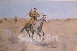 The Flight   Framed Print by Frederic Remington