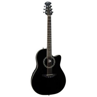 Ovation Applause Series AE128 5 Acoustic Electric Guitar   Black