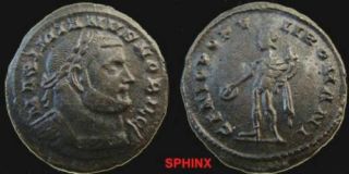 911LE0 Galerius As Caesar AD 293 305 E Follis VF