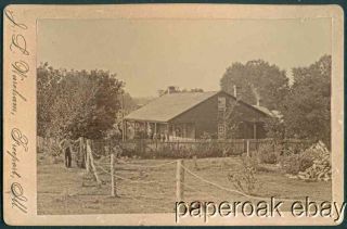 House in Freeport Illinois Cabinet Card Photo by J L Wareham CA 1890