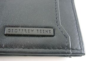 Geoffrey Beene Black Front Pocket Wallet w Money Clip