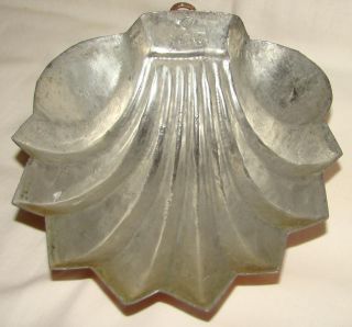 French Copper Mold in Form of Shell Hammered