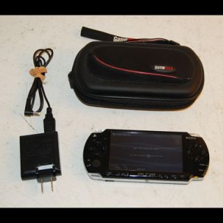  Sony 2001 PSP Console with GAMESTOP Charger and Hardshell Travel Case