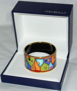 Authentic FREY WILLE Hommage a Hundertwasser Street Rivers Diva Bangle