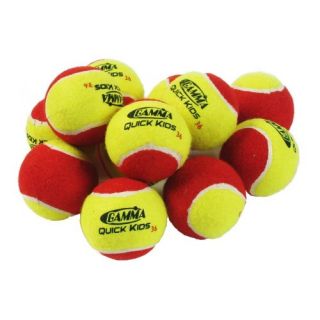 NEW Gamma Quick Kids 36 Tennis Ball (12 Ball Pack Yellow/Red)