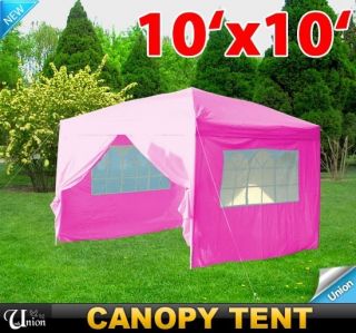 New 10x10 Outdoor Gazebo Pop Up Party Wedding Tent Canopy With 4 Walls