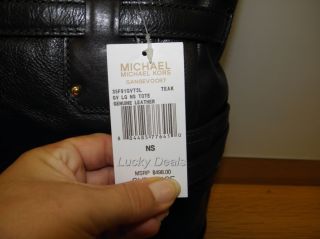 New Michael Kors Gansevoort LG Tote Handbag Bag Teak Brown Leather New